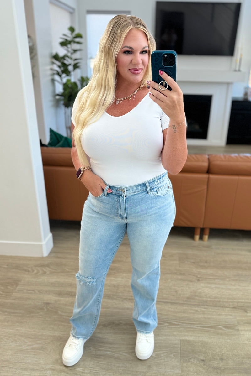 Judy Blue SuperStar High Rise 90s Seamed Denim Shorts (S-3X) main image 1
