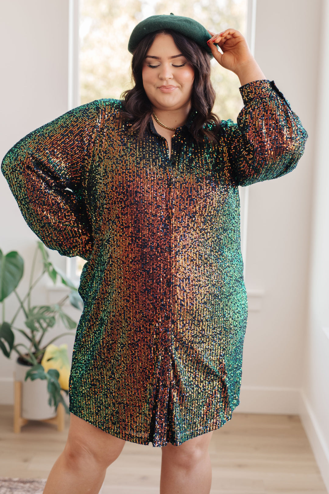 christmas sequin shirt dress Sequin Shirt Dress