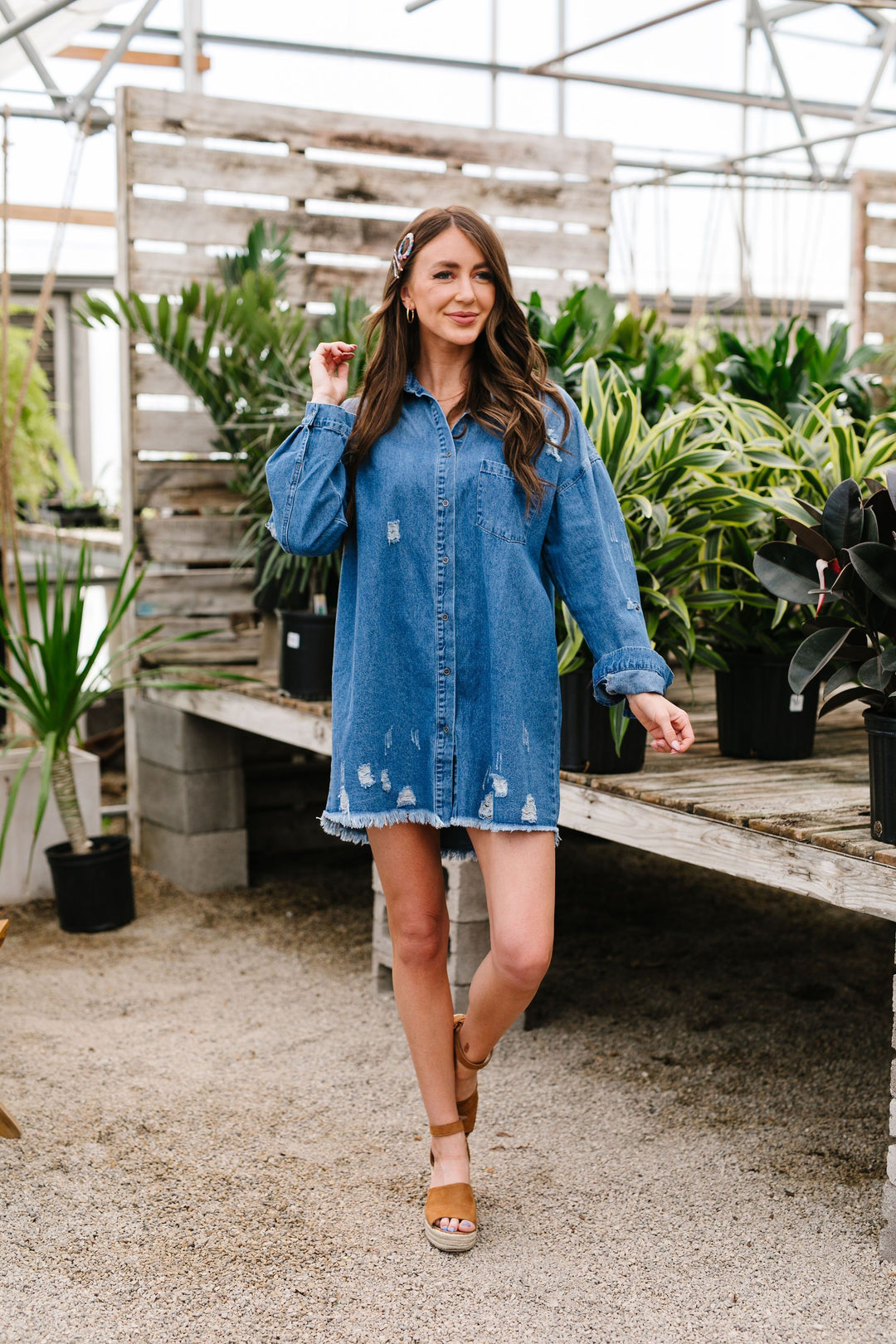 Artist's Loft Denim Button Up – Hydrangeas Boutique